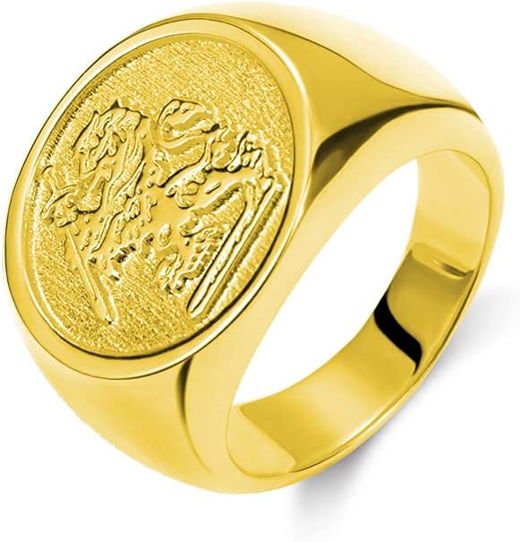 AILIN Vintage Wax Seal Custom Signet Ring 925 Sterling Silver Badge Family Crests Coat of Arms Personalized Engraved Jewelry Party Birthday Gifts for Men Women Father Brother Grandfather