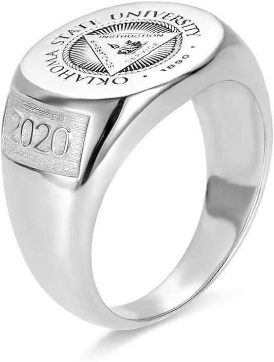 AILIN Vintage Custom Signet Ring 925 Sterling Silver/Brass 18K Gold Plated Color Badge Family Crests Coat Of Arms Personalized Engraved Jewelry Graduation Party Birthday Gifts For Men Women Father