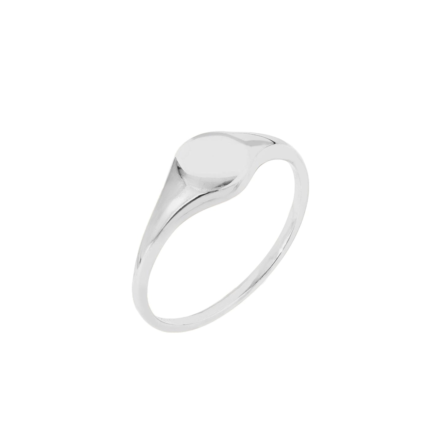 Amazon Essentials 14K Plated Sterling Silver Round Signet Ring